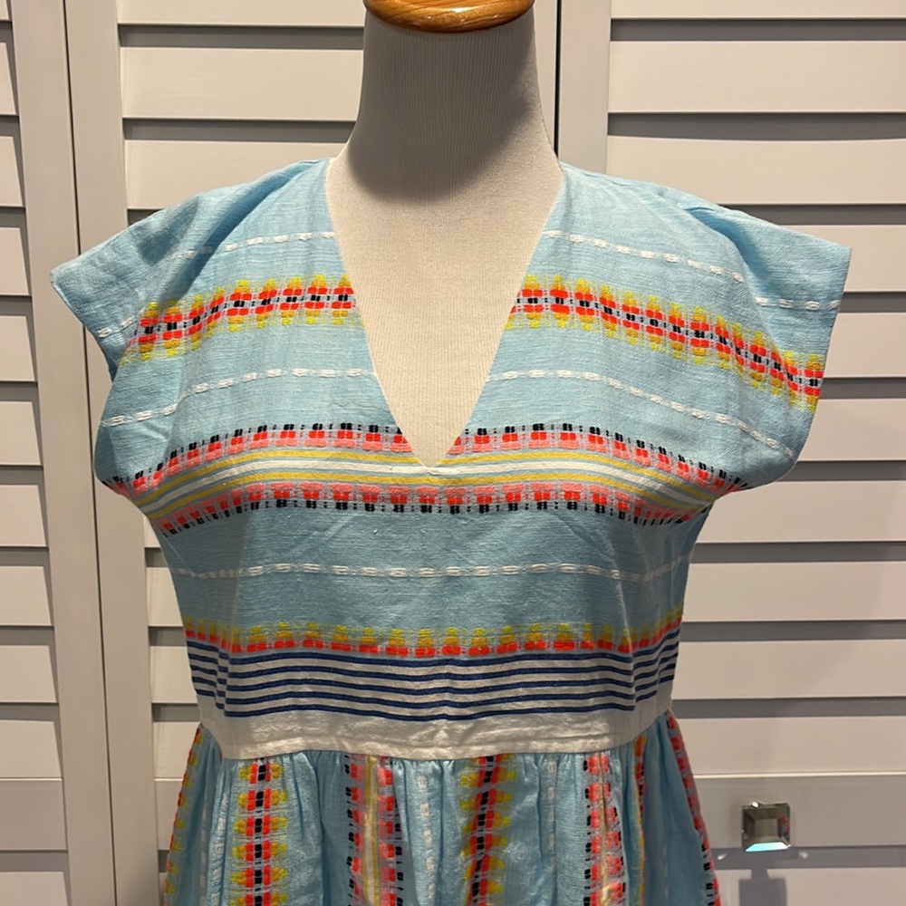 Lemlem NWOT Boho lined MIDI Dress with embroidered details - Picture 3 of 12